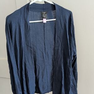 Ann Taylor Midnight Blue Open Cardigan